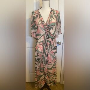 SHOW ME YOUR MUMU Sheer Floral Maxi dress sz XS